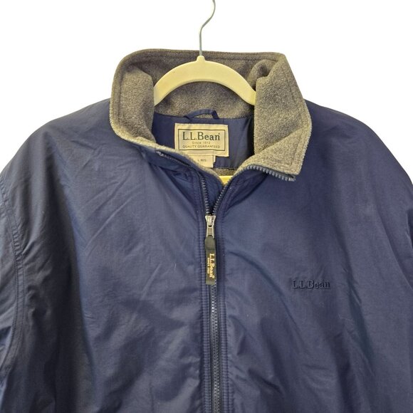 L.L. Bean Fleece Lined Warm Up Bomber Jacket Size Large - Picture 4 of 8